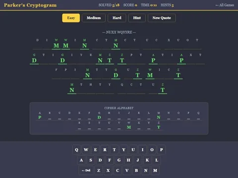 Cryptogram screenshot